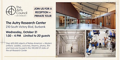 Reception + Private Tour of the Autry Research Center + Archive -October 21