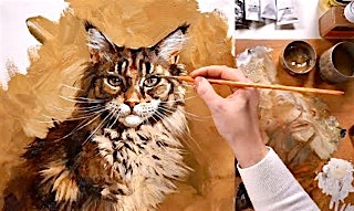 Pet Portrait Oil painting Class, Beginner friendly