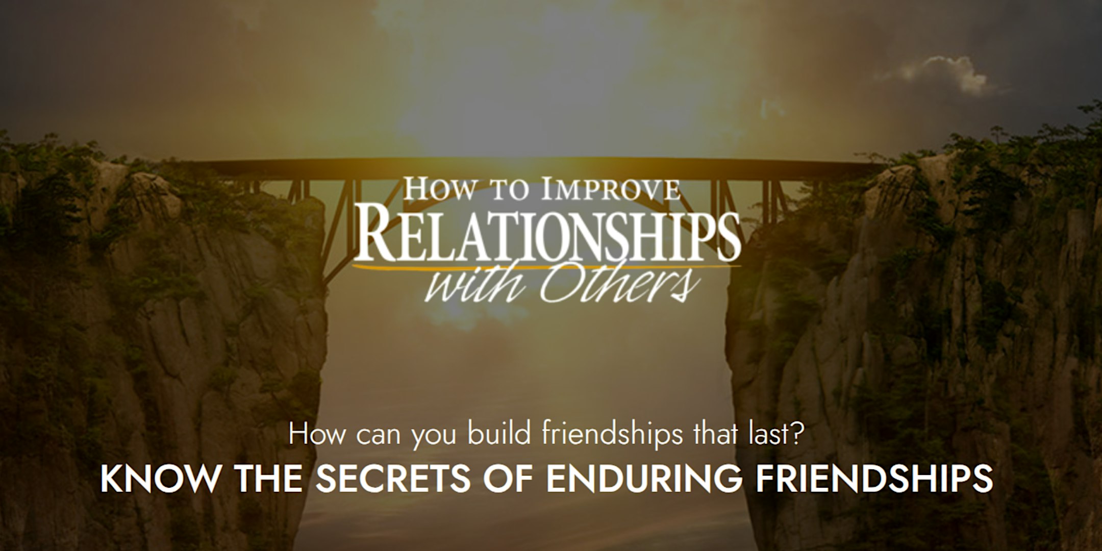 How to Improve Relationships with Others Course