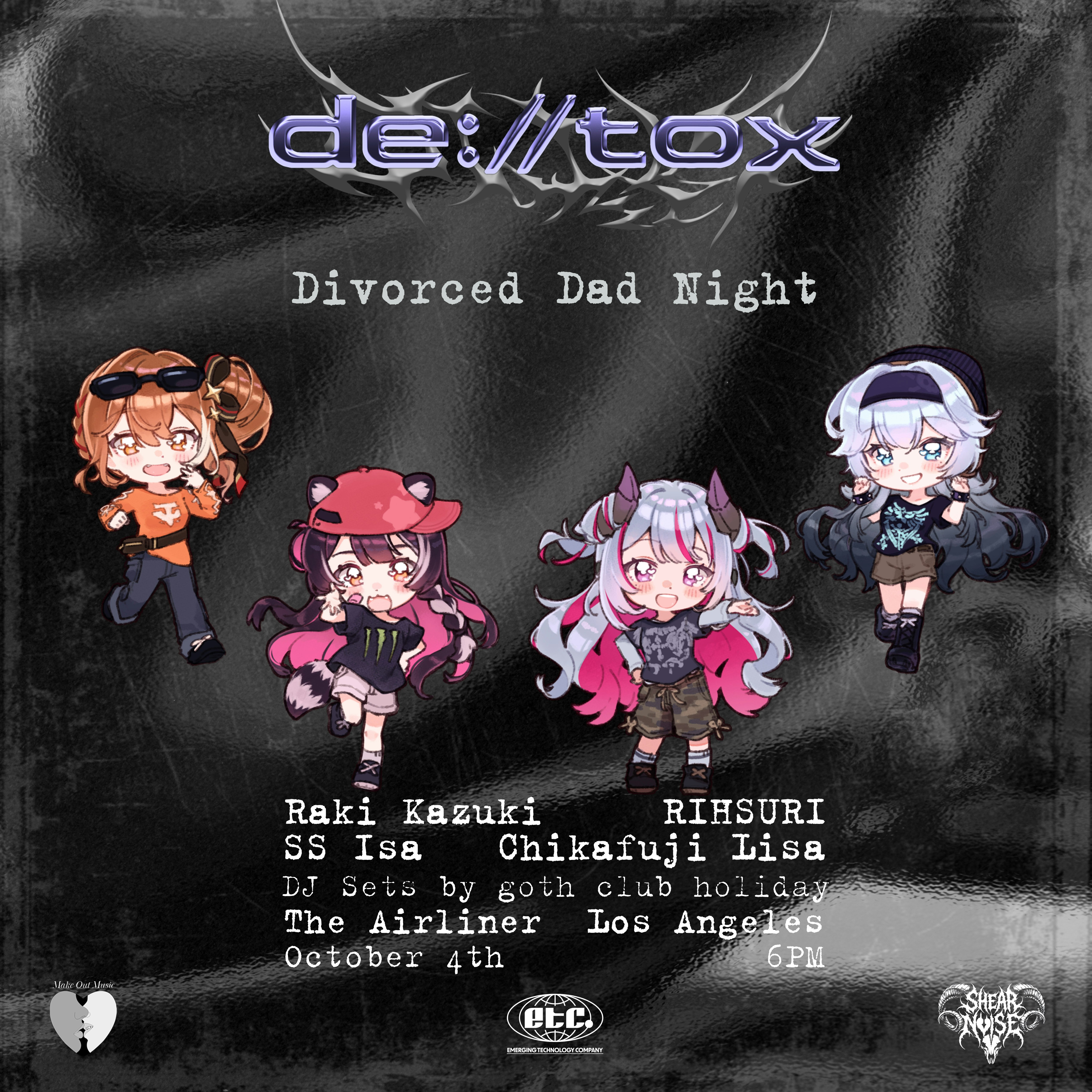 MakeOutMusic x ETC x Shear Noise Presents: Detox