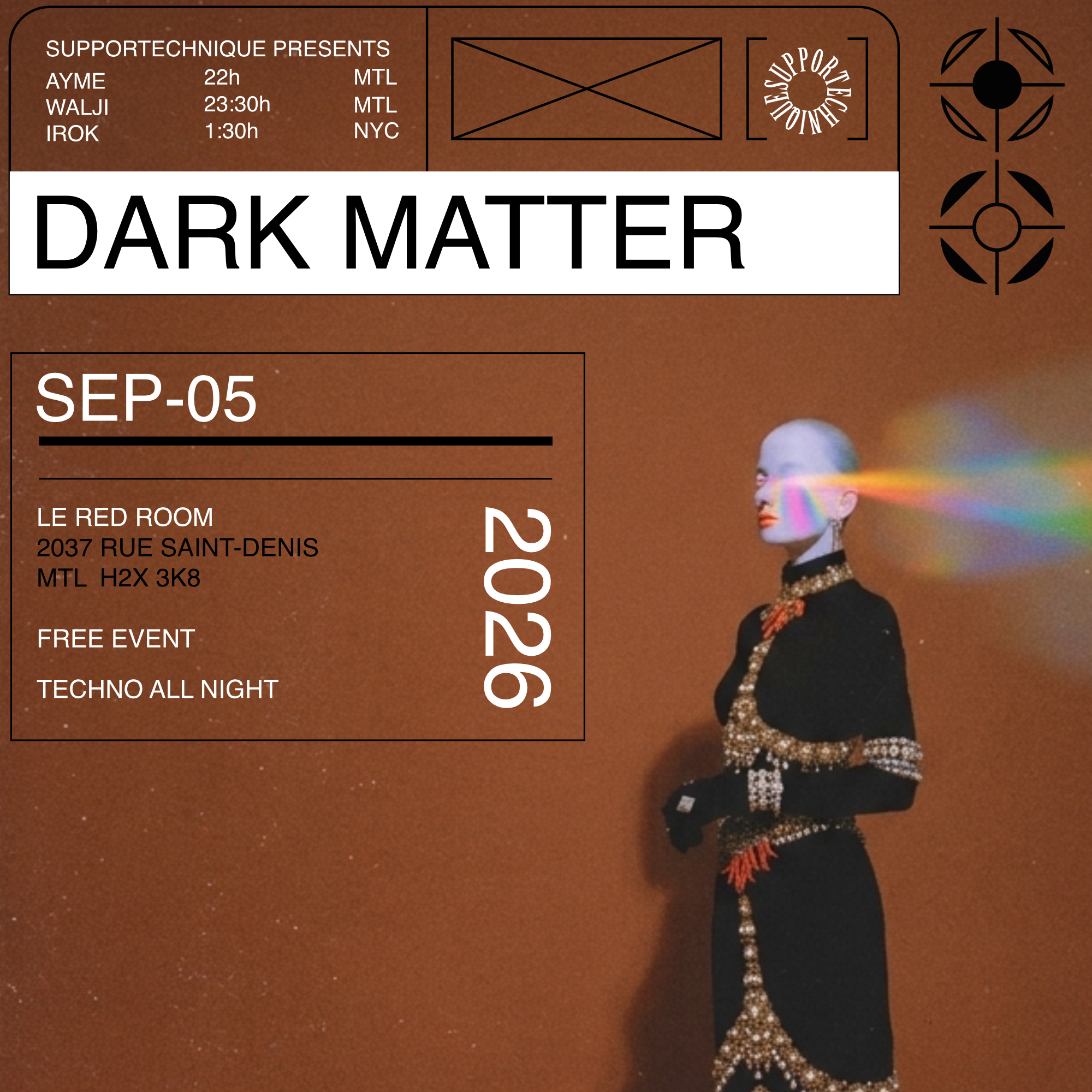 SupporTechnique presents Dark Matter: Free Techno All Night Long