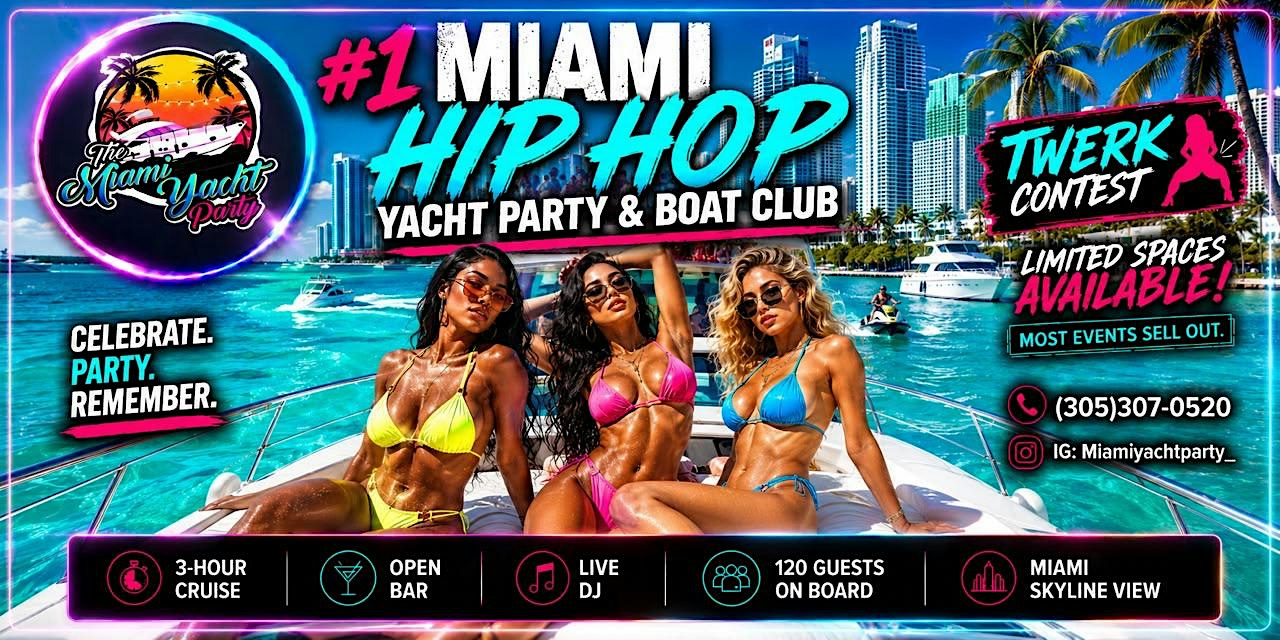Booze Cruise in Miami - Best Music -  Dance Contest - Open bar