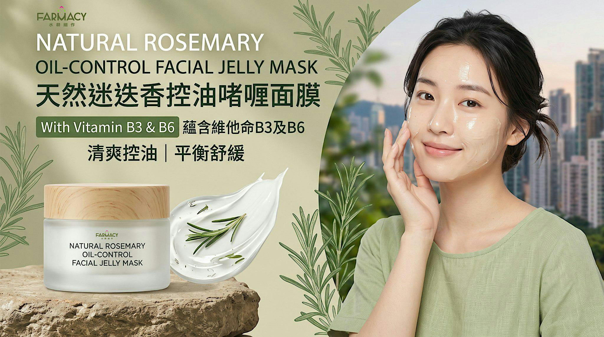 Farm-to-Beauty天然迷迭香控油面膜工作坊Natural Rosemary Oil-Control Facial Mask Workshop