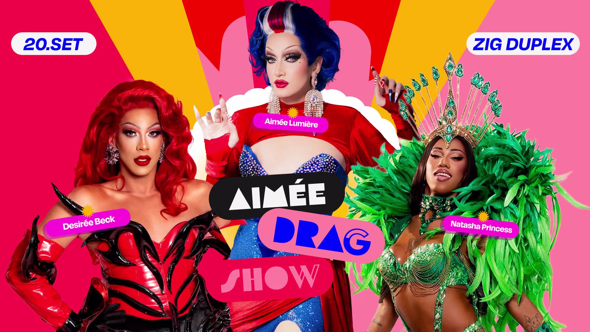 Aimée Drag Show Com Natasha Princess E Desirée Beck 20/09