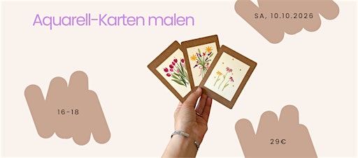 Aquarell Karten malen