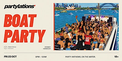 Partylations Boat Party | Sydney Harbour | 18+