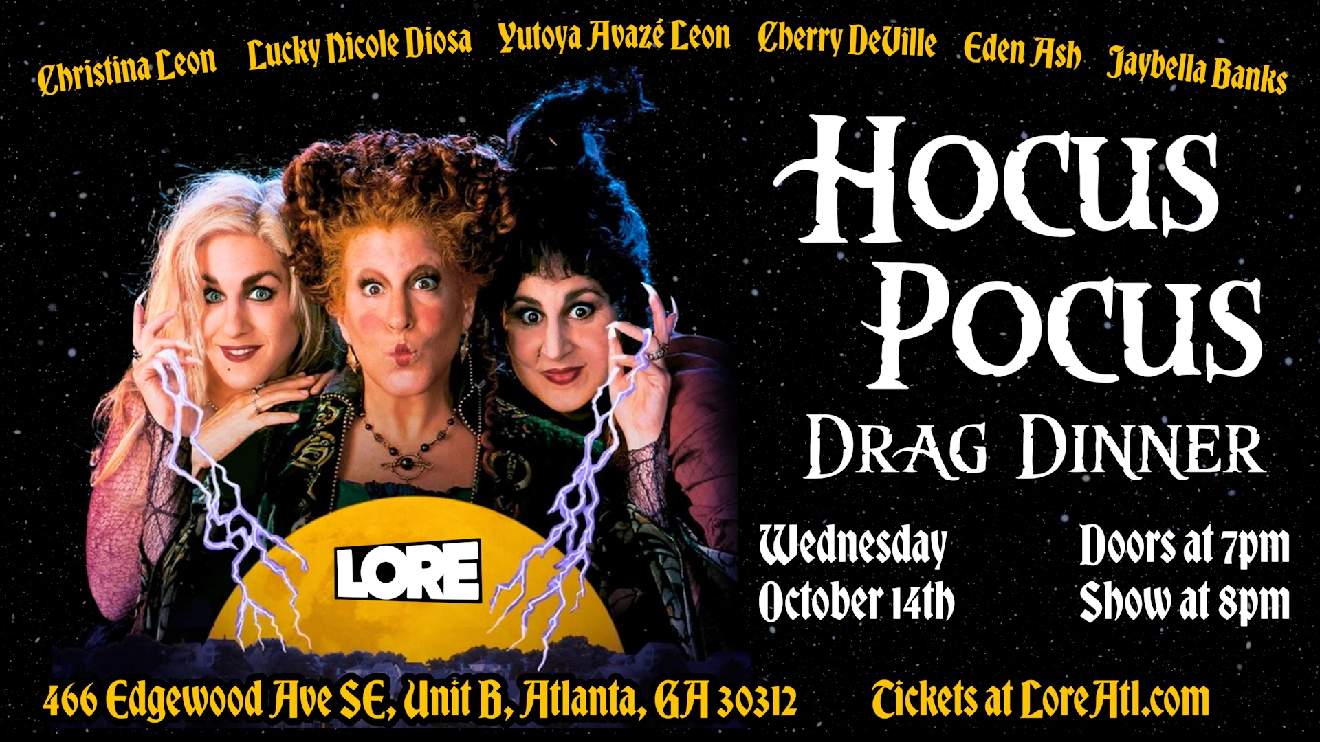 Hocus Pocus Drag Dinner