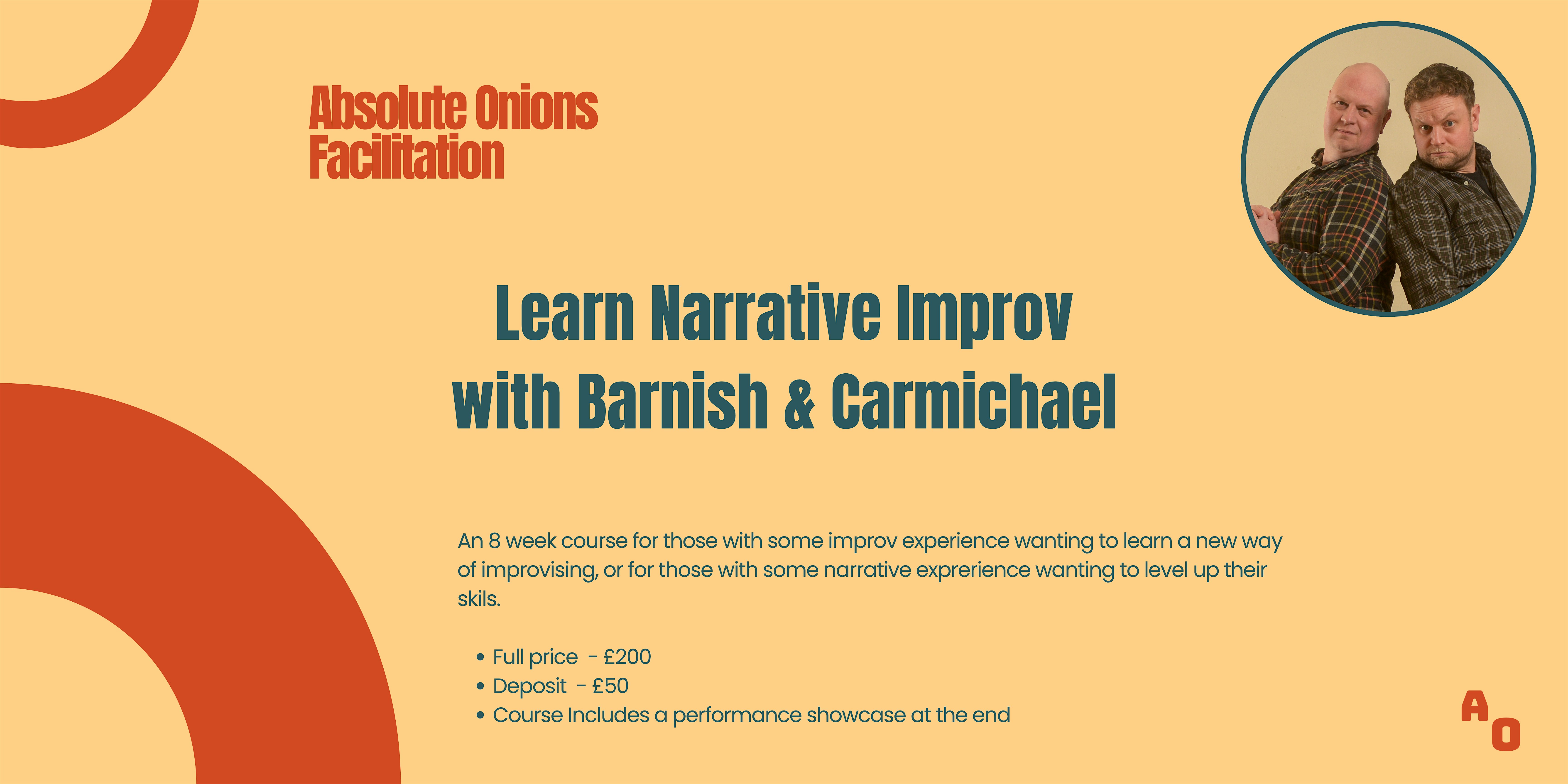 Learn Narrative Improv with Barnish & Carmichael (8 Week Course)