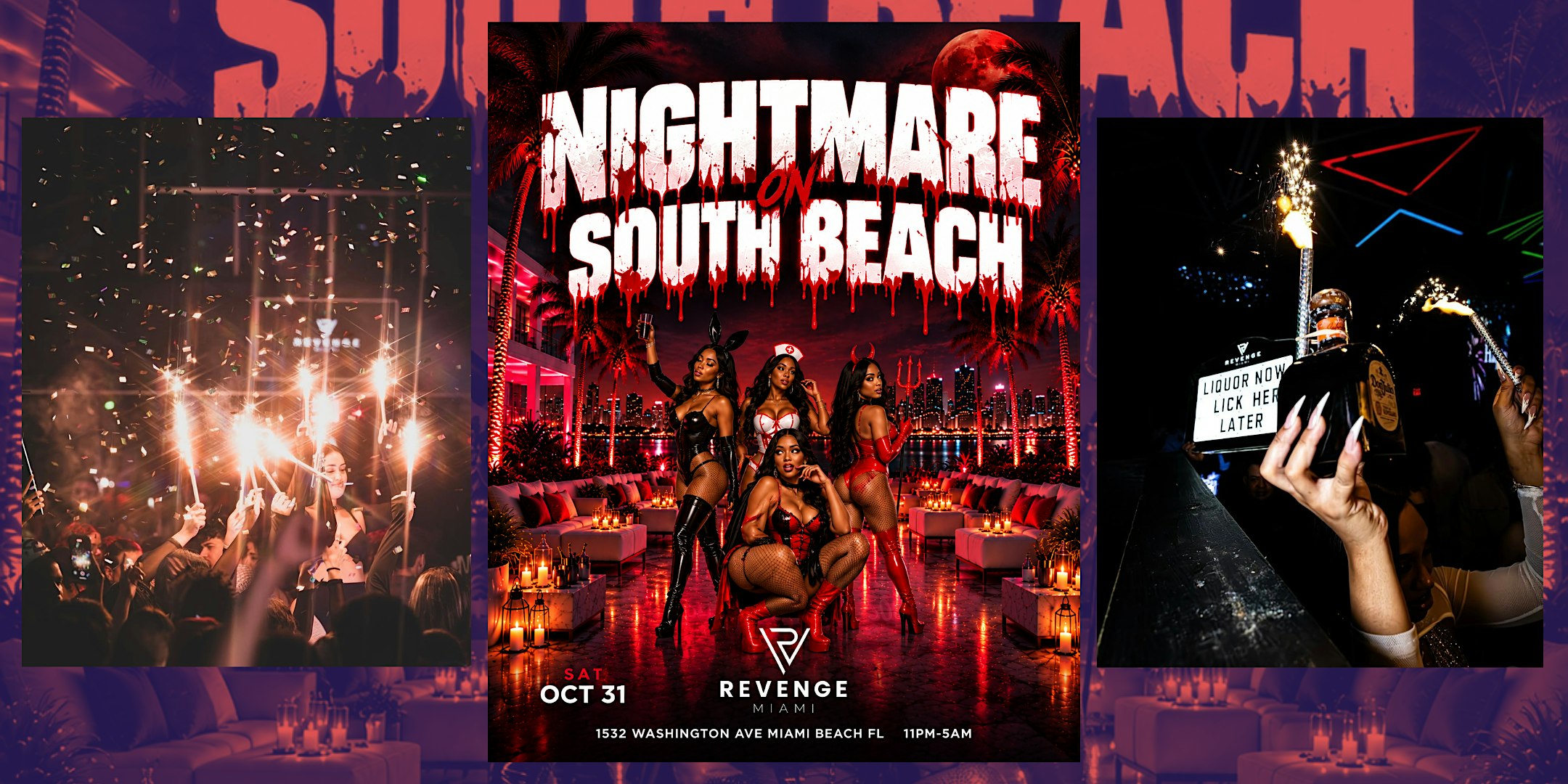 NIGHTMARE ON SOUTH BEACH | HALLOWEEN NIGHT AT REVENGE MIAMI