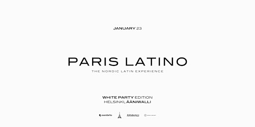 PARIS LATINO Helsinki — White Party, Ääniwalli
