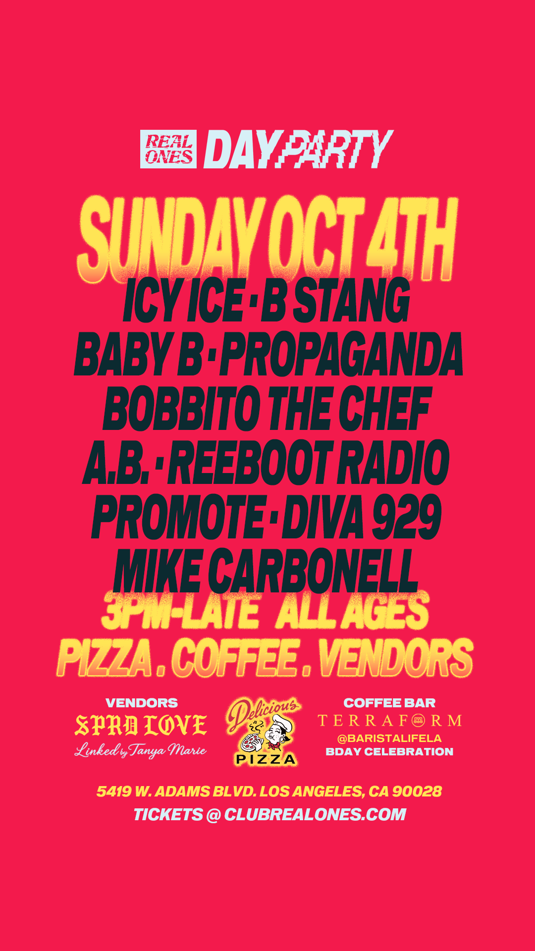 REAL ONES DAY PARTY @ DELICIOUS PIZZA | 10/4