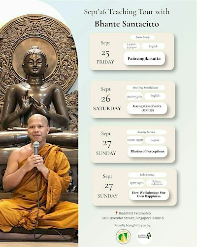 One Day Mindfulness with Bhante Santacitto (In English)