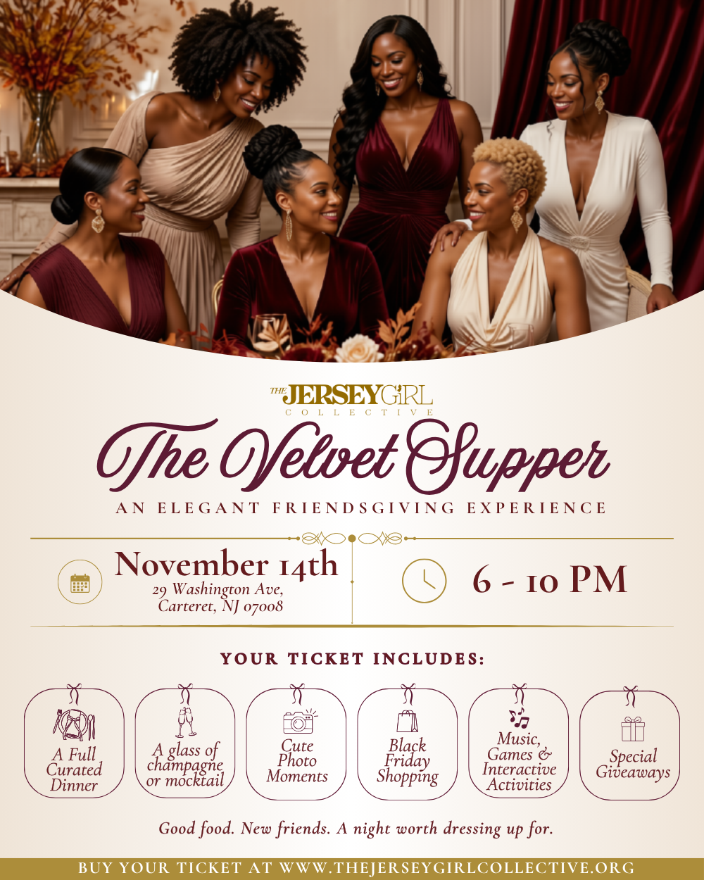 The Velvet Supper (A Jersey Girl Friendsgiving)