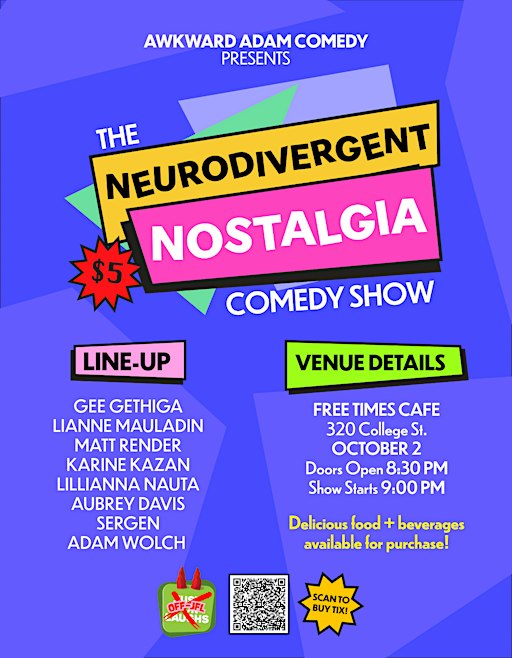 Neurodivergent Nostalgia Comedy Show
