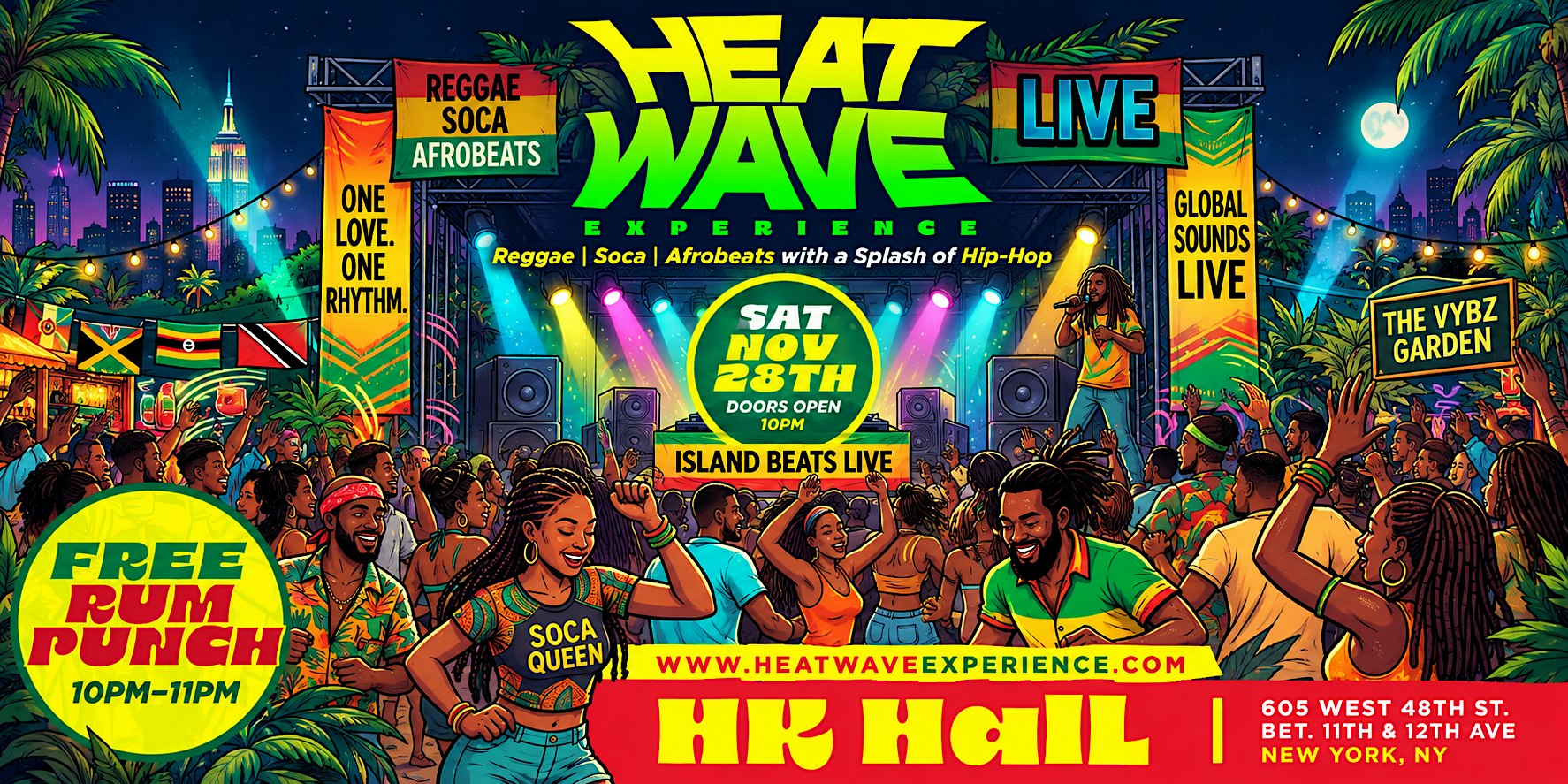 HEAT WAVE: Thanksgiving Weekend Reggae, Soca & Afrobeats Party