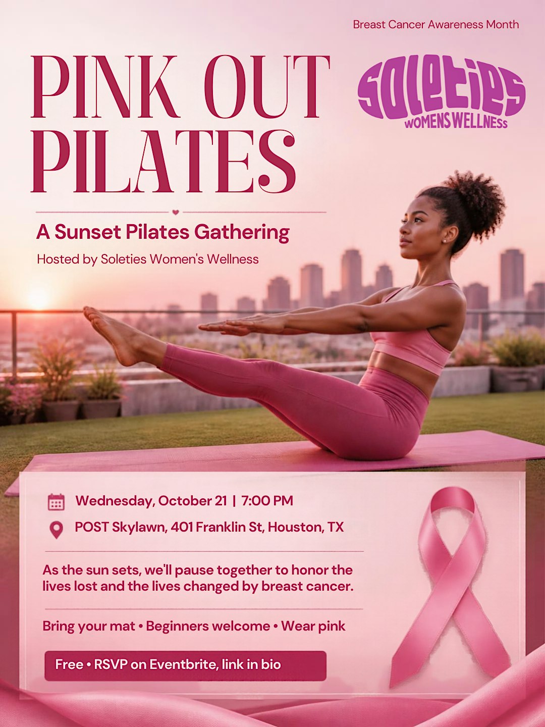 SoleTies Women's Wellness: Pink Out Pilates