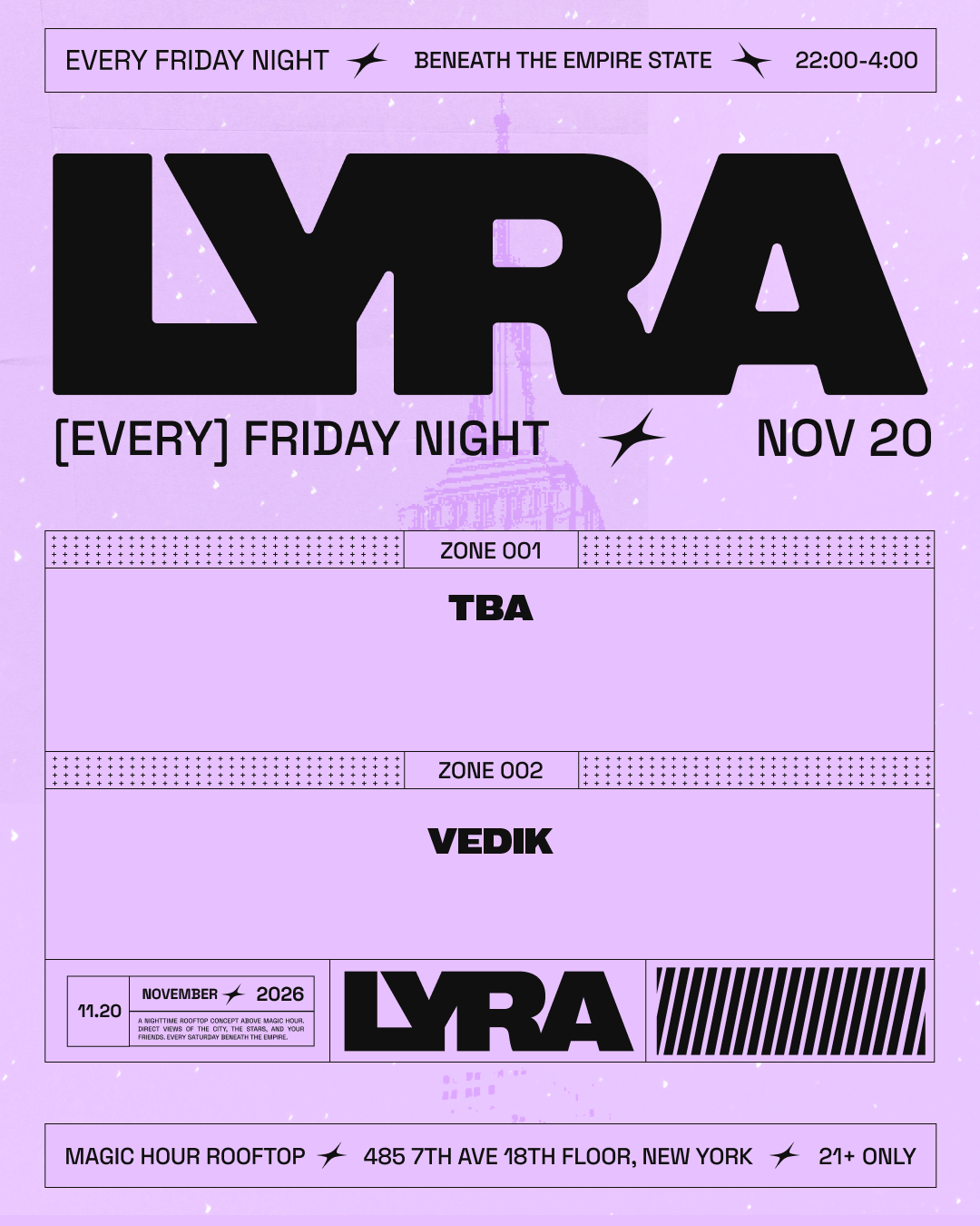 Lyra Rooftop Party 11.20.26 