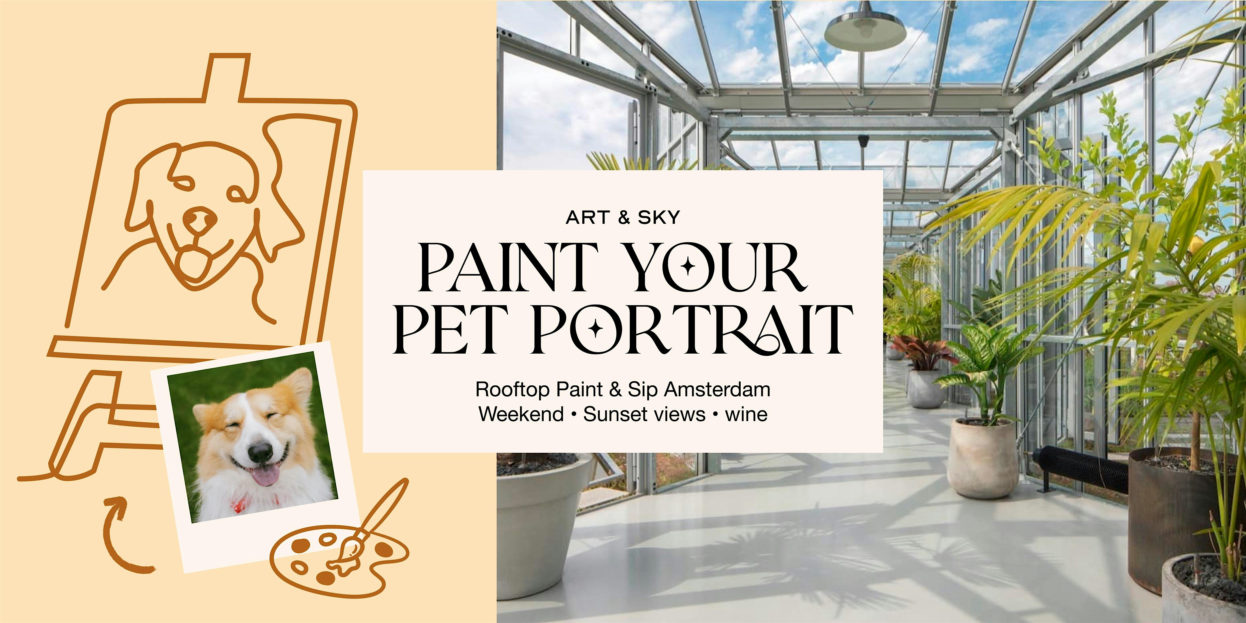 Saturday Rooftop Painting: 3h00 "Paint your own pet" Zoku Amsterdam
