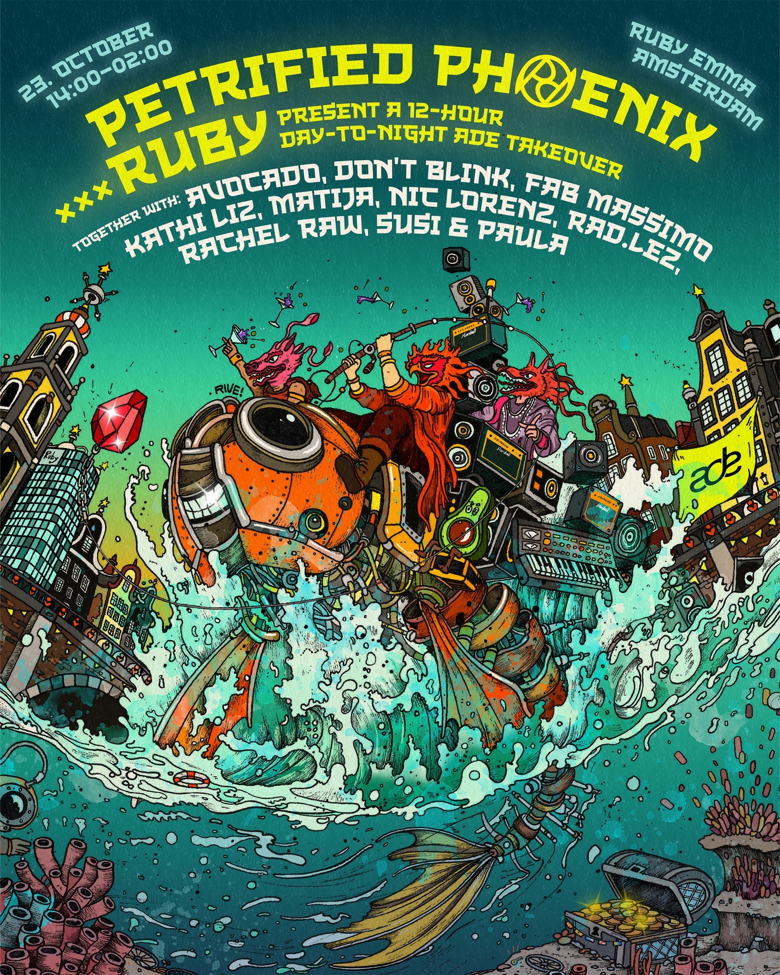 Petrified Phoenix xxx Ruby Emma presenting a 12 hour ADE takeover