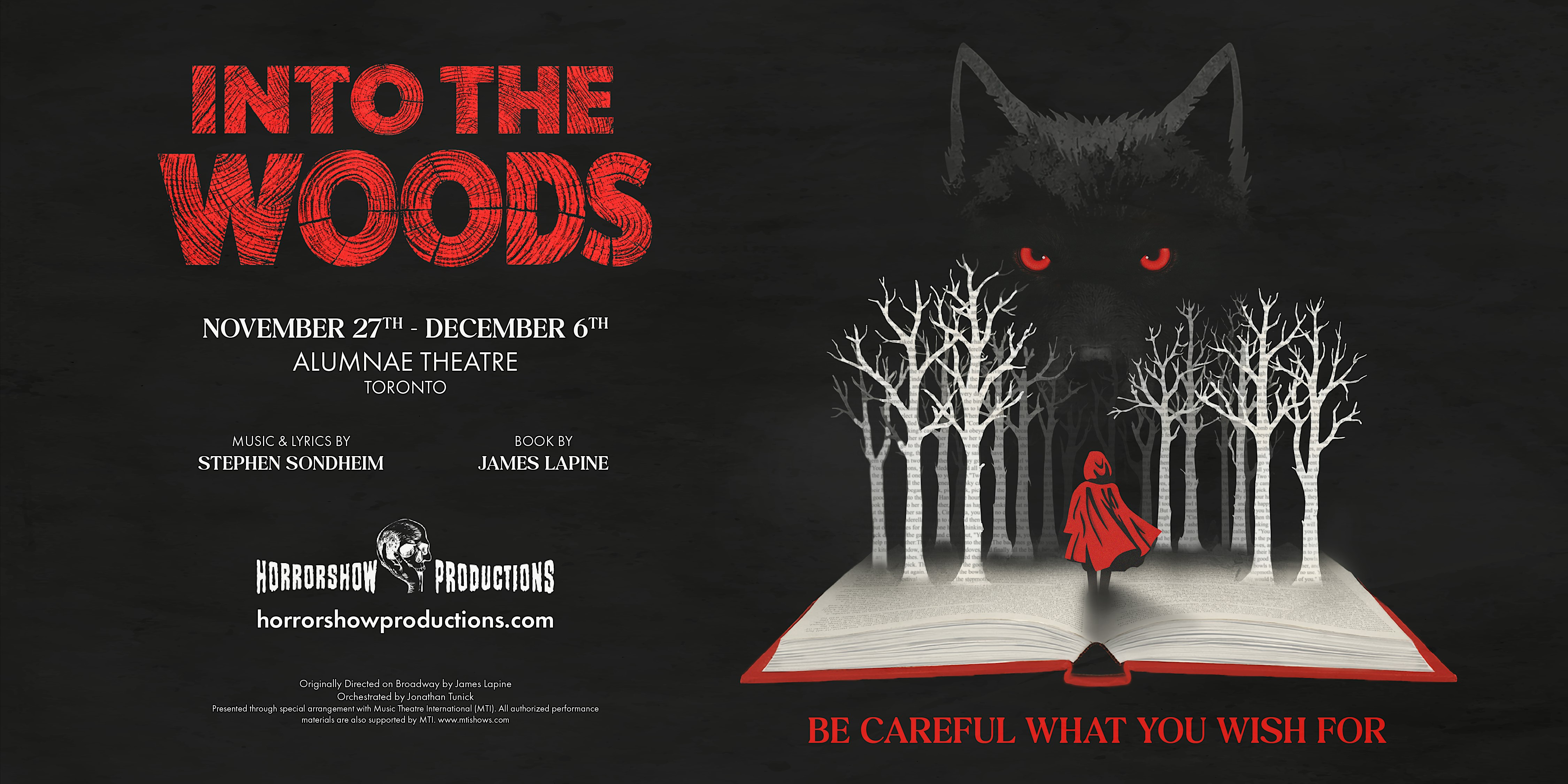 INTO THE WOODS | The Legendary Musical | Toronto