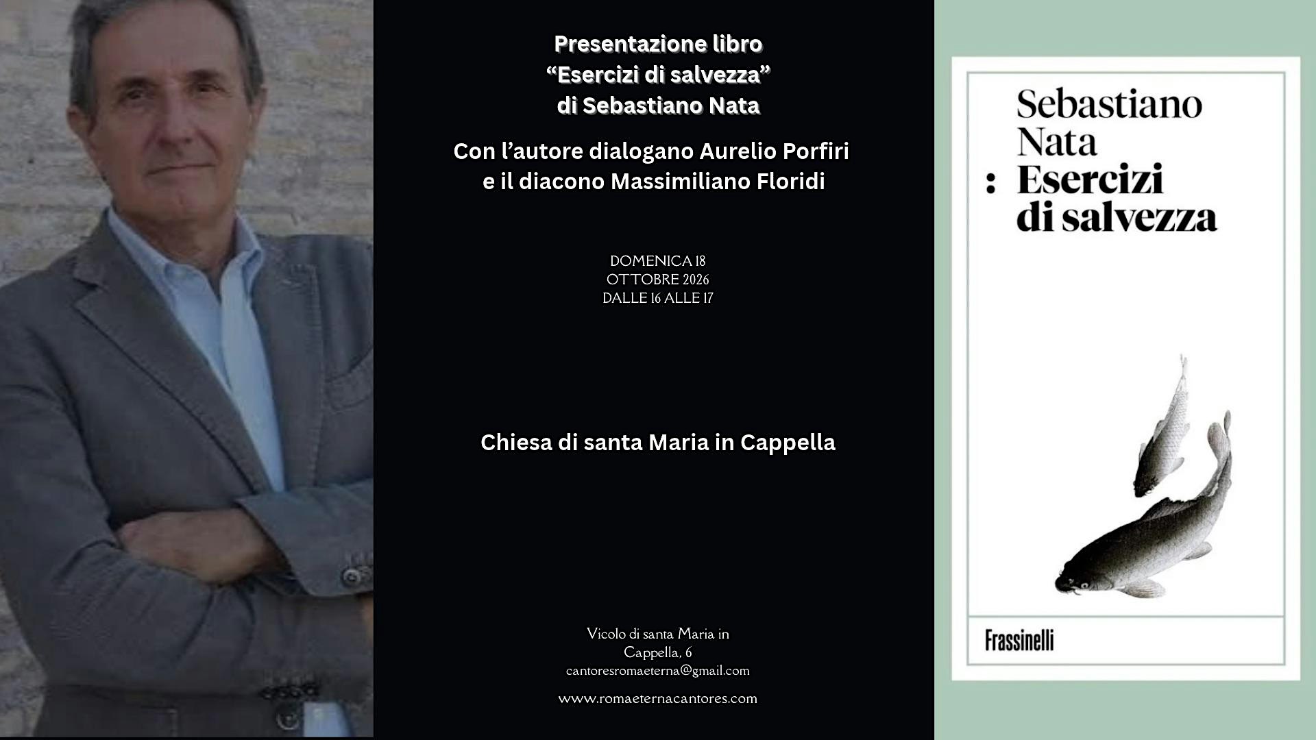 Presentazione del libro “Esercizi di salvezza” di Sebastiano Nata