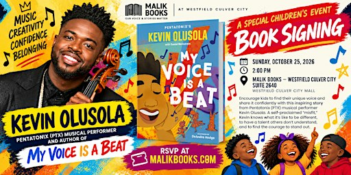 Pentatonix’s Kevin Olusola: My Voice Is a Beat — Children’s Book Signing