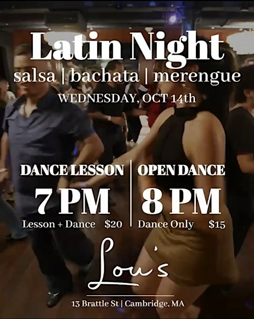 October Latin Dance Night at Lou's | Lessons & Social Dancing