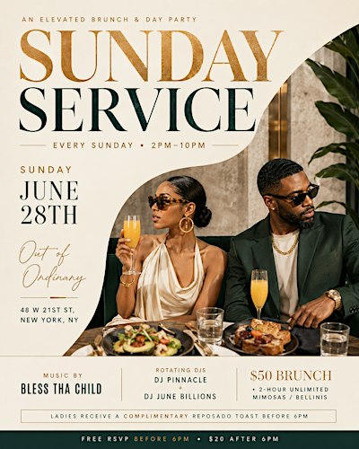 CEO FRESH PRESENTS: SUNDAY SERVICE BRUNCH & DAY PARTY 2PM-10PM @OOO