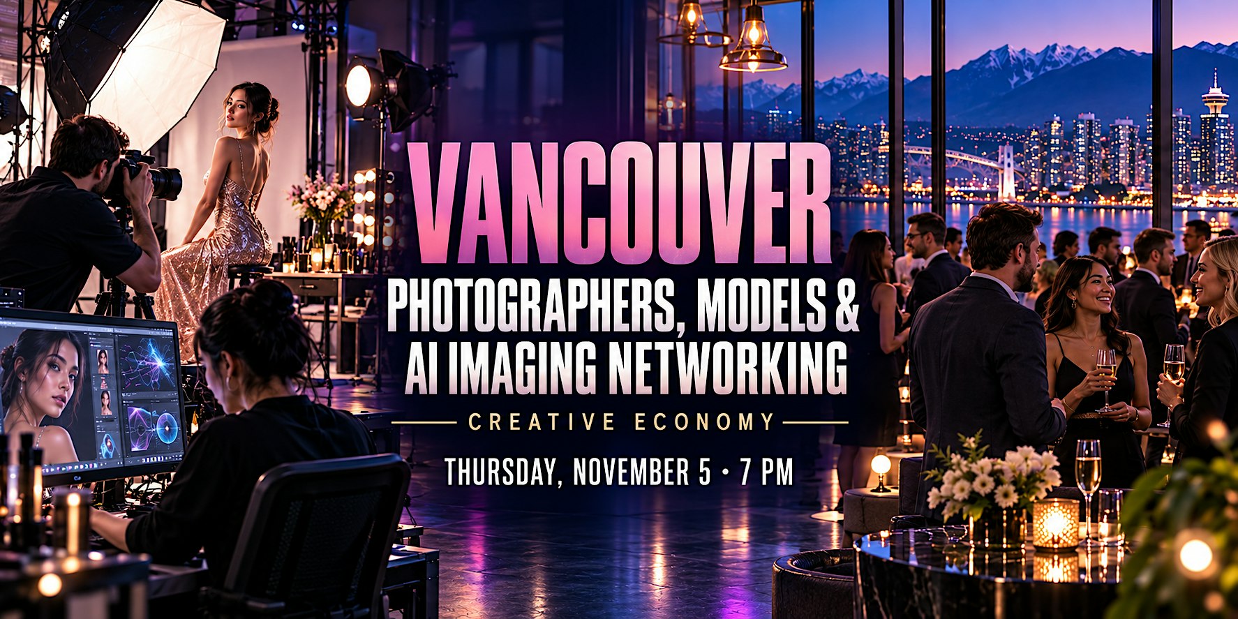Vancouver Photographers, Models & AI Imaging Networking Night