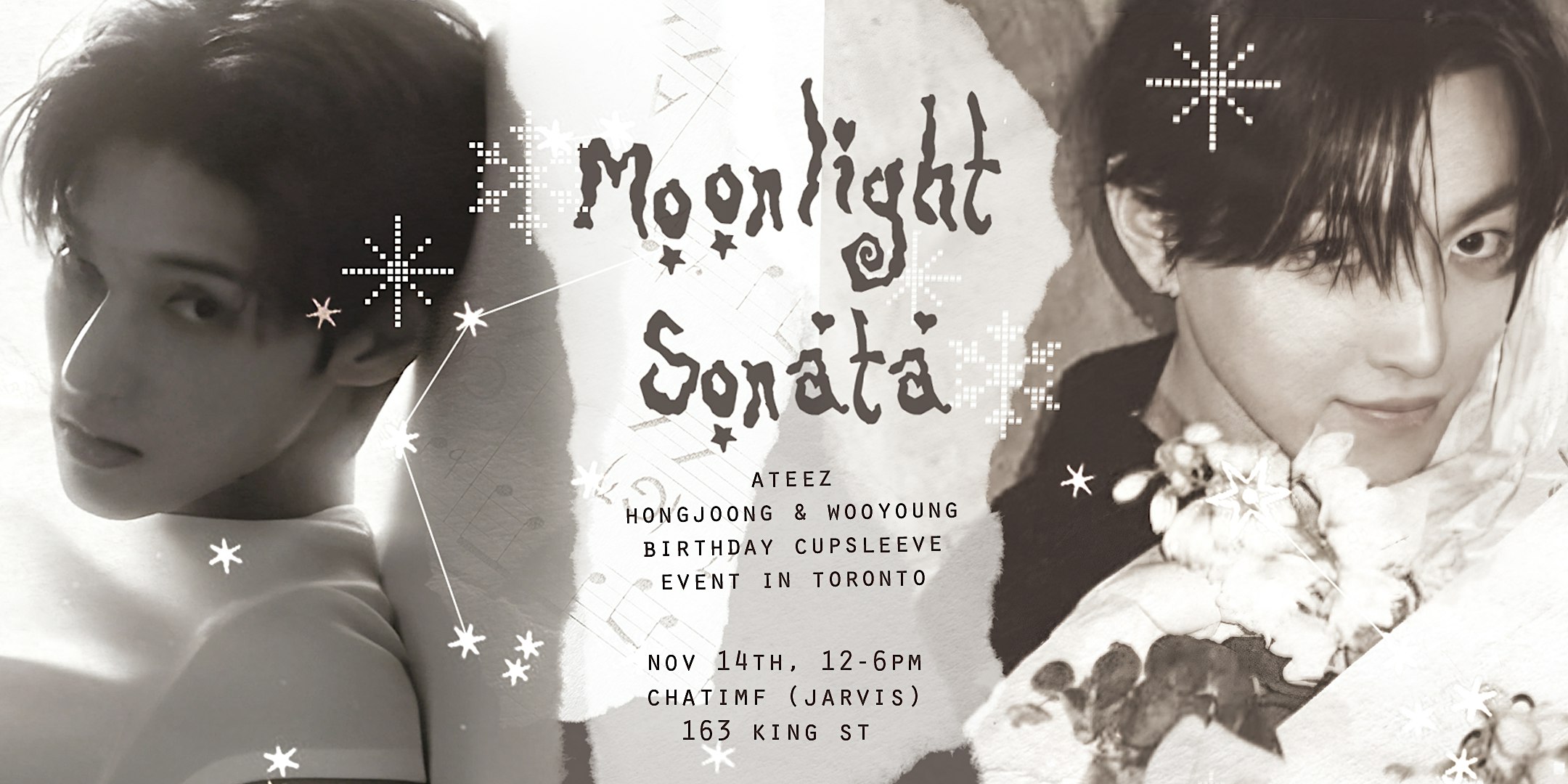 ATEEZ Topaz Birthday Cupsleeve for Hongjoong & Wooyoung - Moonlight Sonata
