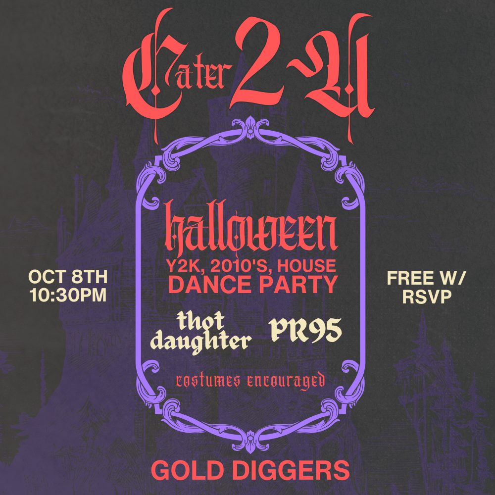 cater2u halloween: y2k, 2010's, house dance party