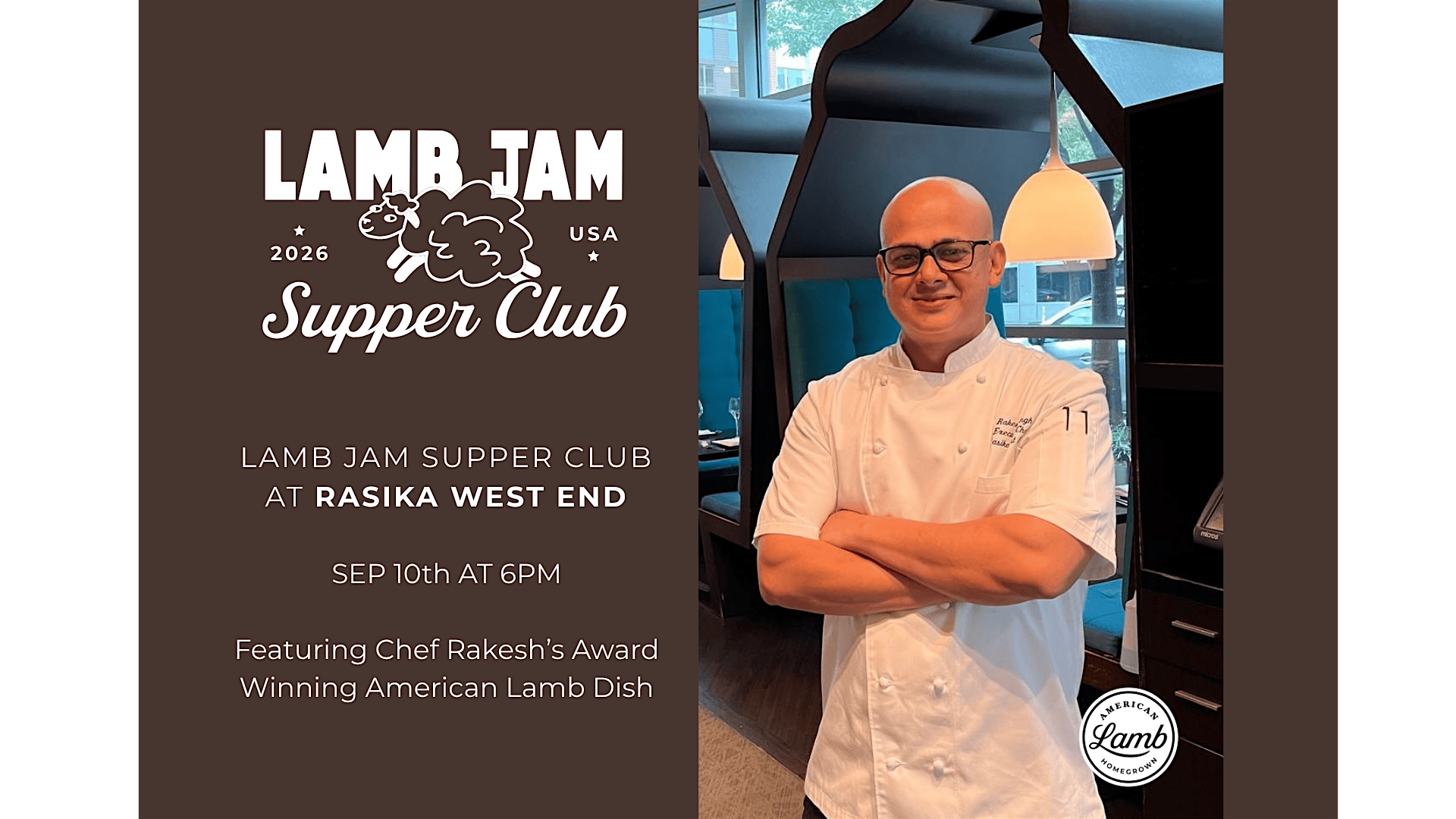 Lamb Jam Supper Club at Rasika West End