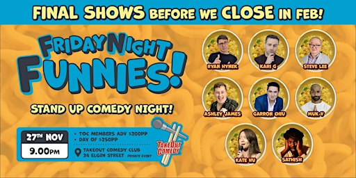 This week at TakeOut Comedy - Friday Night Funnies!