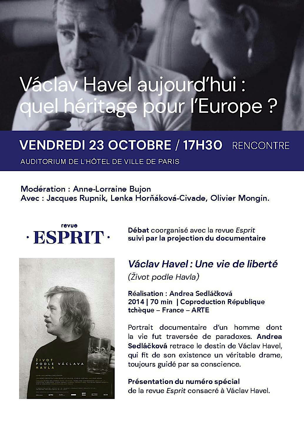 Václav Havel : dissidence et exercice du pouvoir (débat - projection)