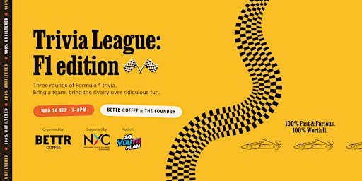 100% Unfiltered - Trivia League: F1 Edition