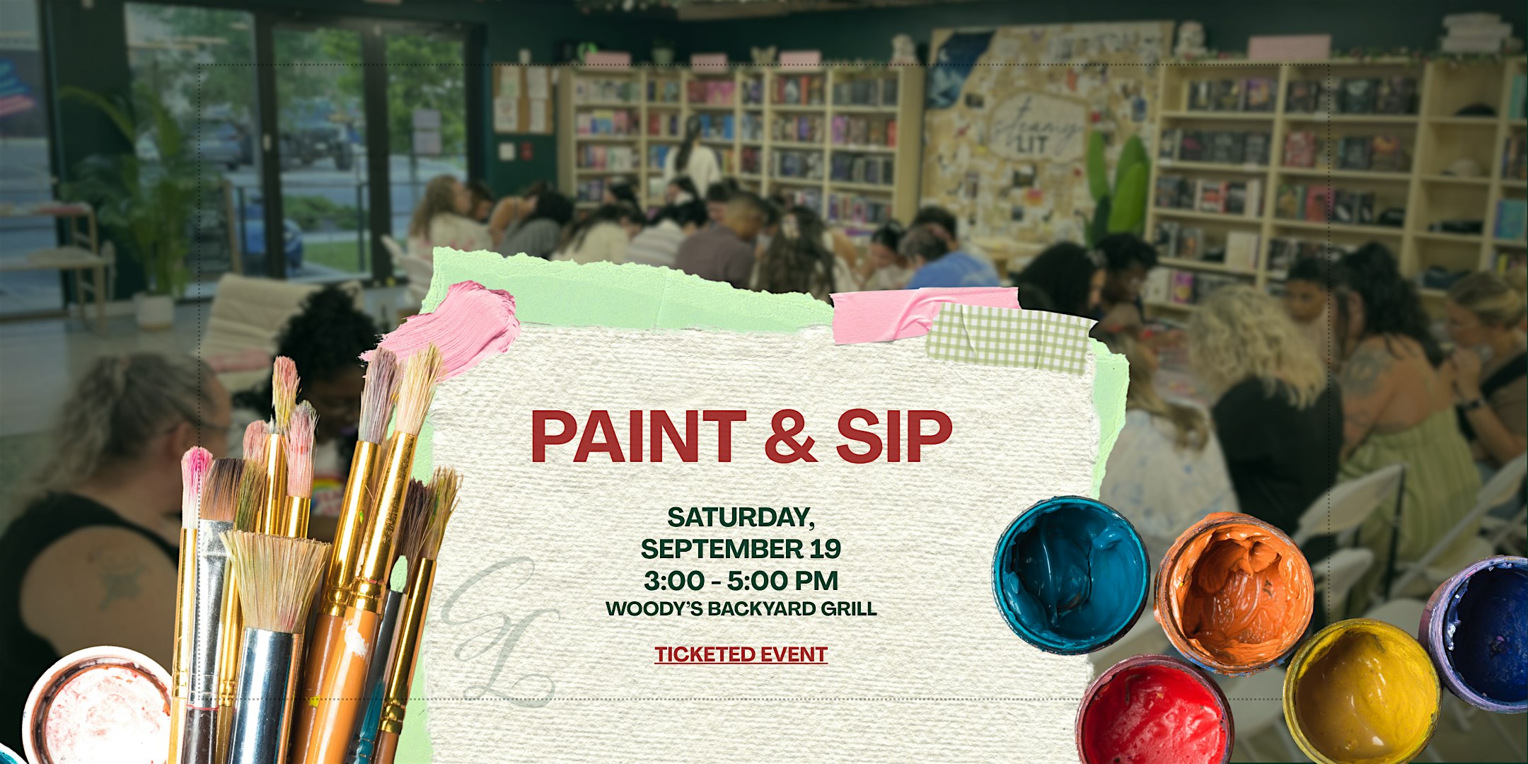 Paint and Sip at Woodys Backyard Grill - Steamy Lit Miami