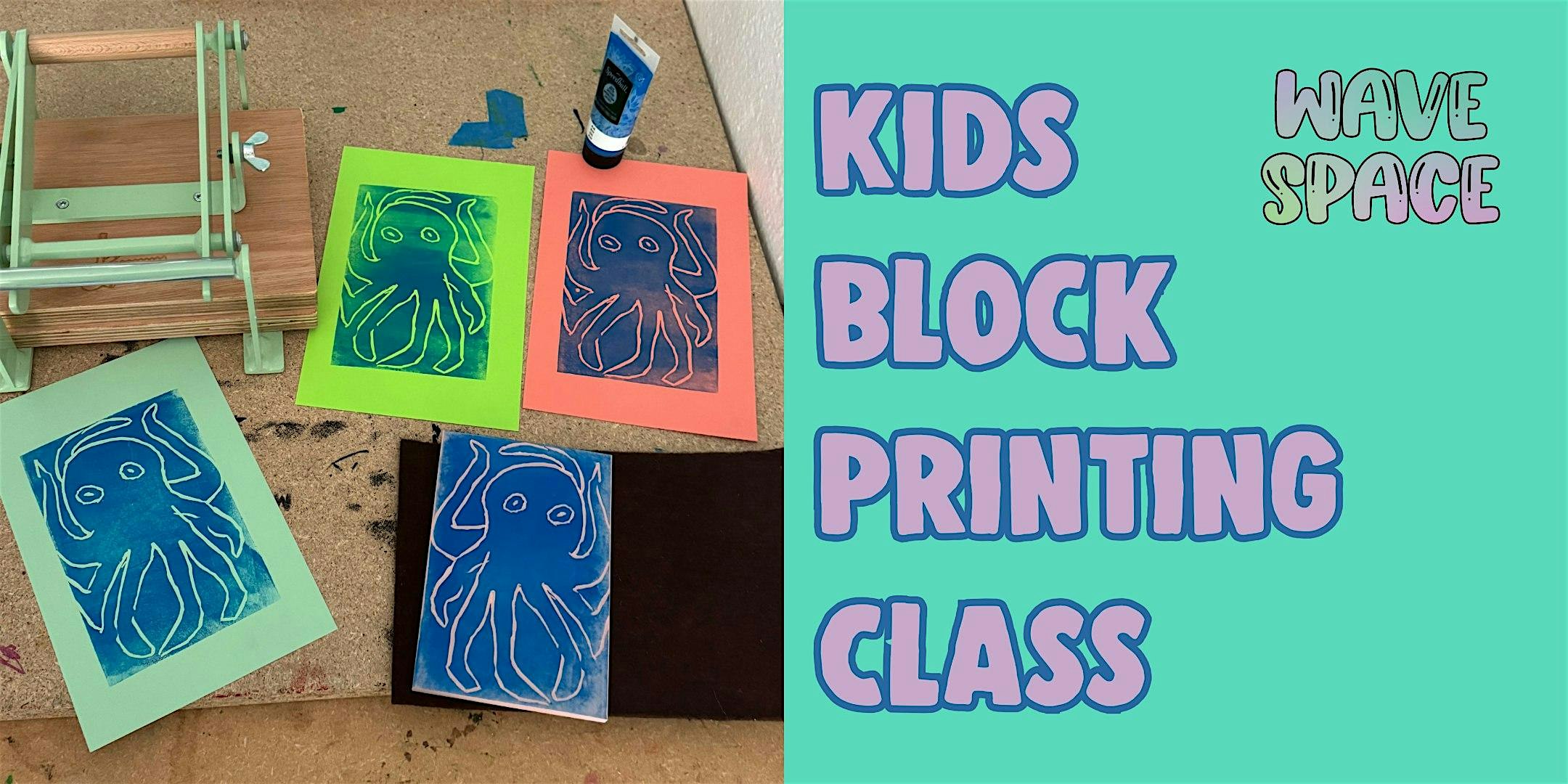 Kids block printing class