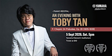 Piano Recital: An Evening with Toby Tan
