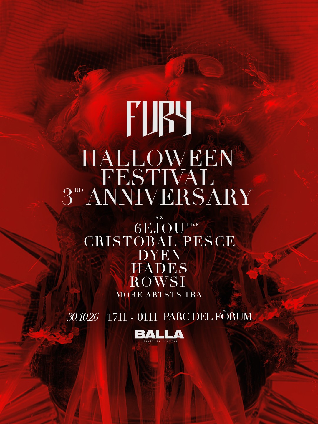 Fury 3rd Anniversary [DAY 1] x Halloween [Balla Barcelona Festival]