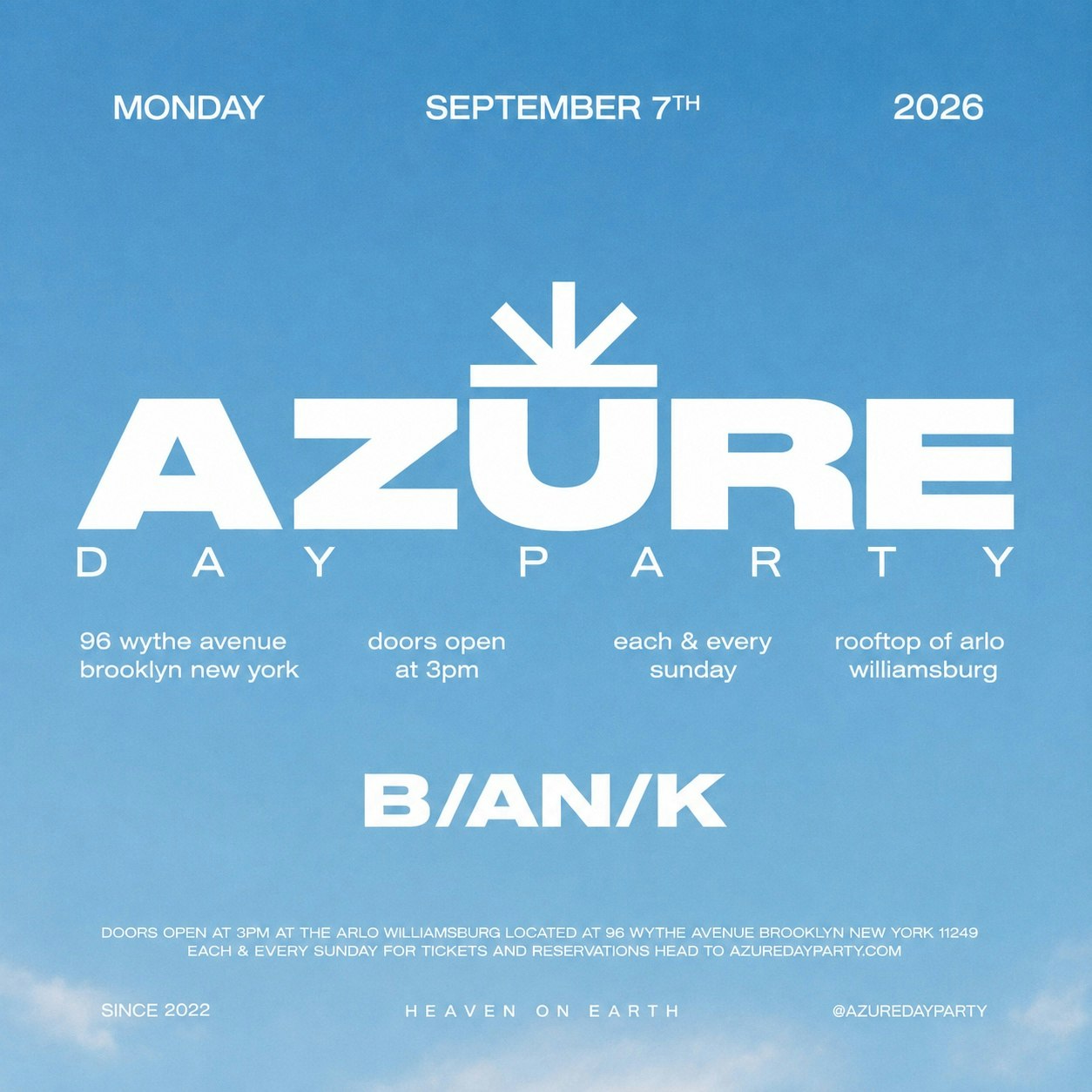 Azure Day Party September 7th