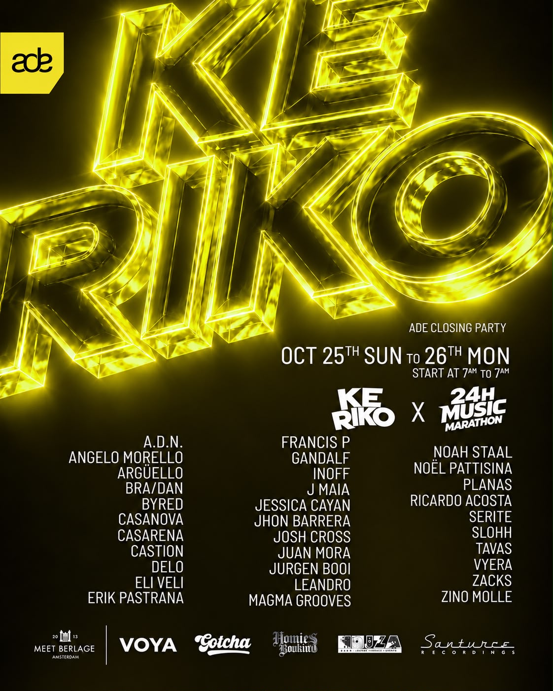 KE-RIKO x ADE 24H Music Marathon - Latin House ADE Closing Party