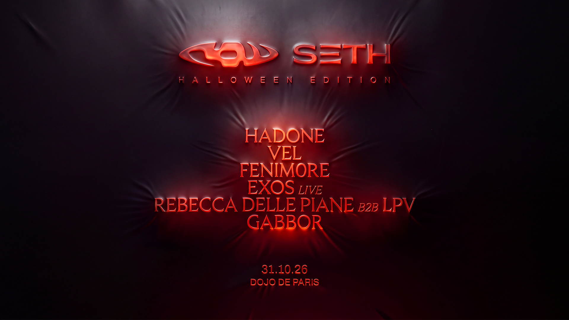 RAW x SETH Halloween • FENIM0RE, Hadone, Vel, Exos (live), Rebecca Delle Piane b2b LPV