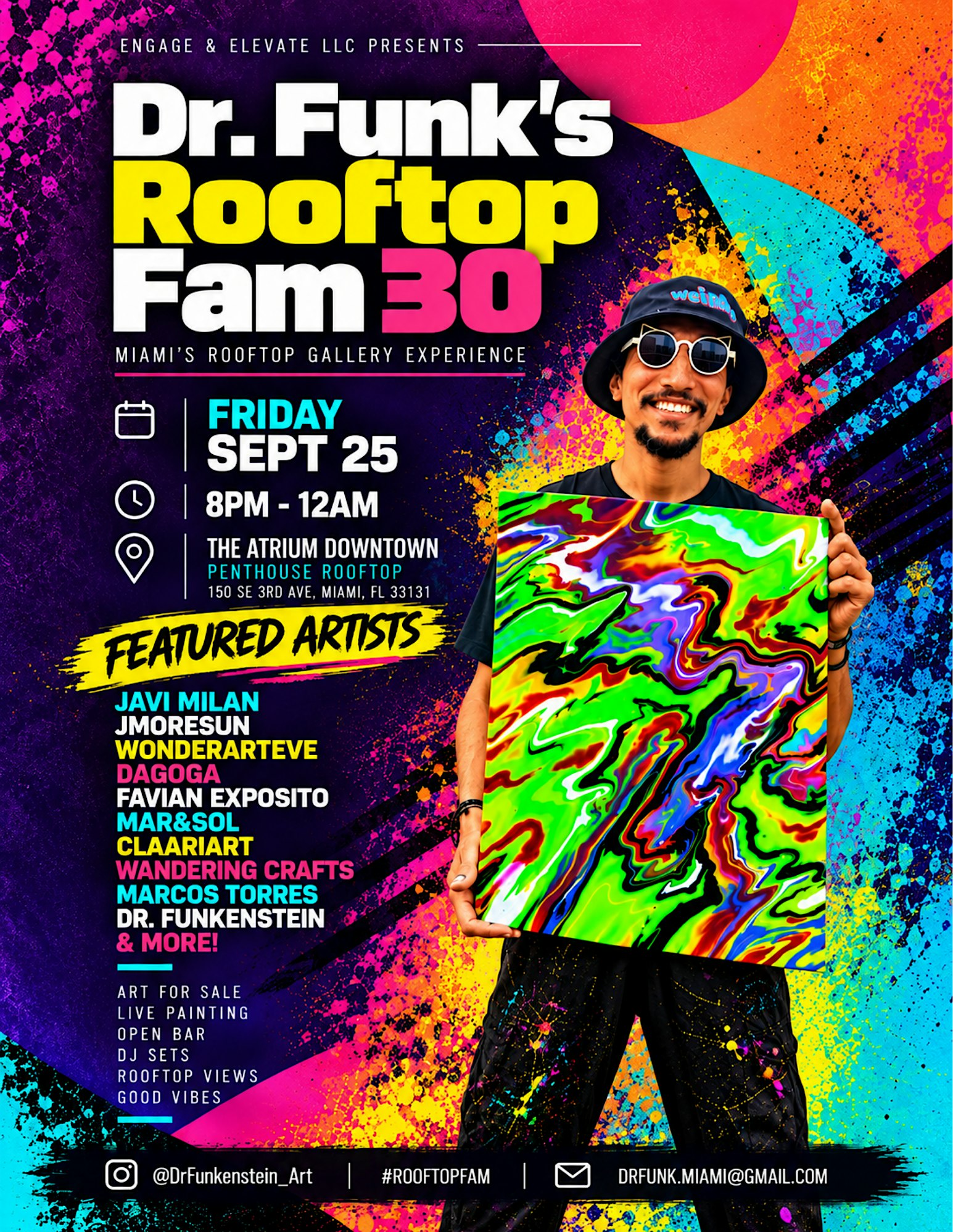 Rooftop Fam 30: Miami's Rooftop Art Gallery Experience!