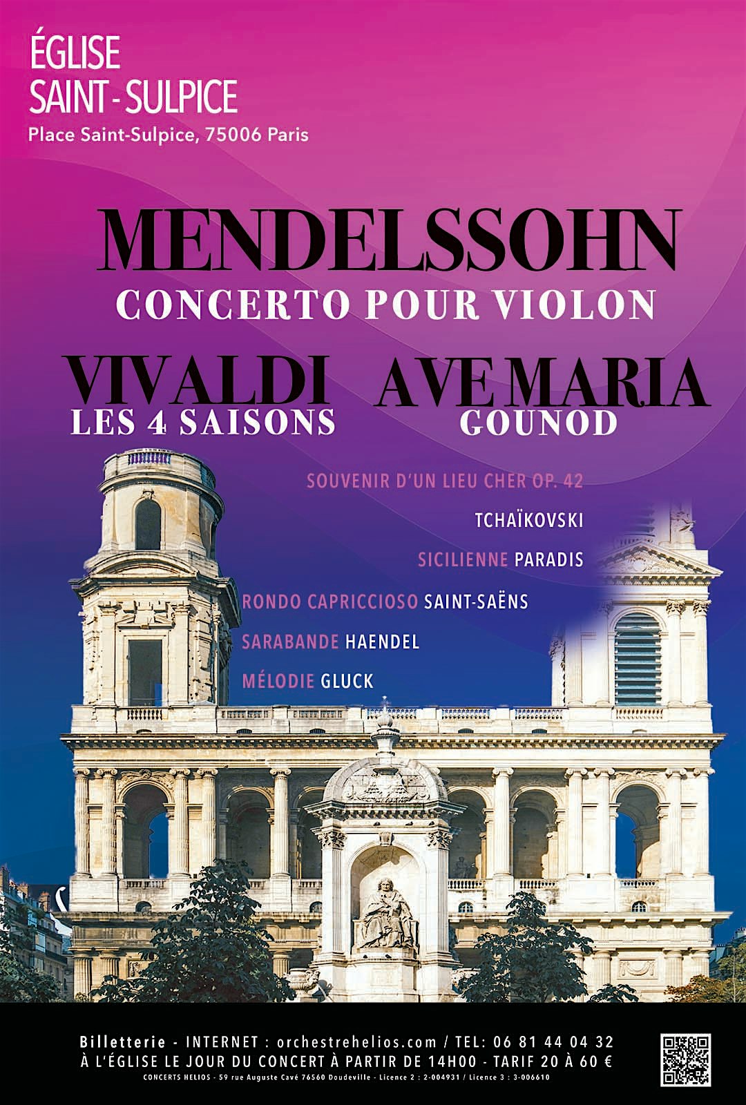 Les 4 Saisons de Vivaldi, Ave Maria, Concerto de Mendelssohn