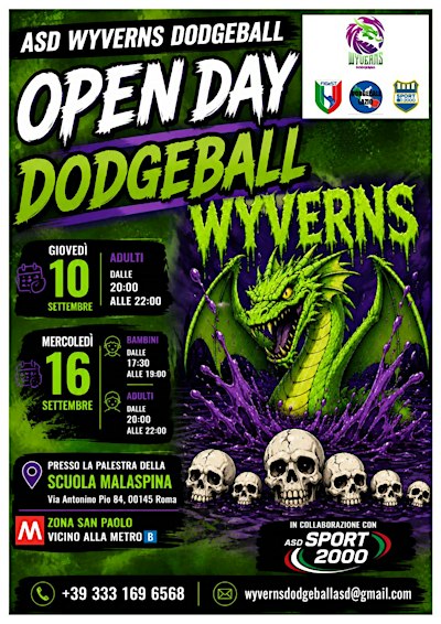 OPEN DAY DI DODGEBALL A ROMA (SAN PAOLO)