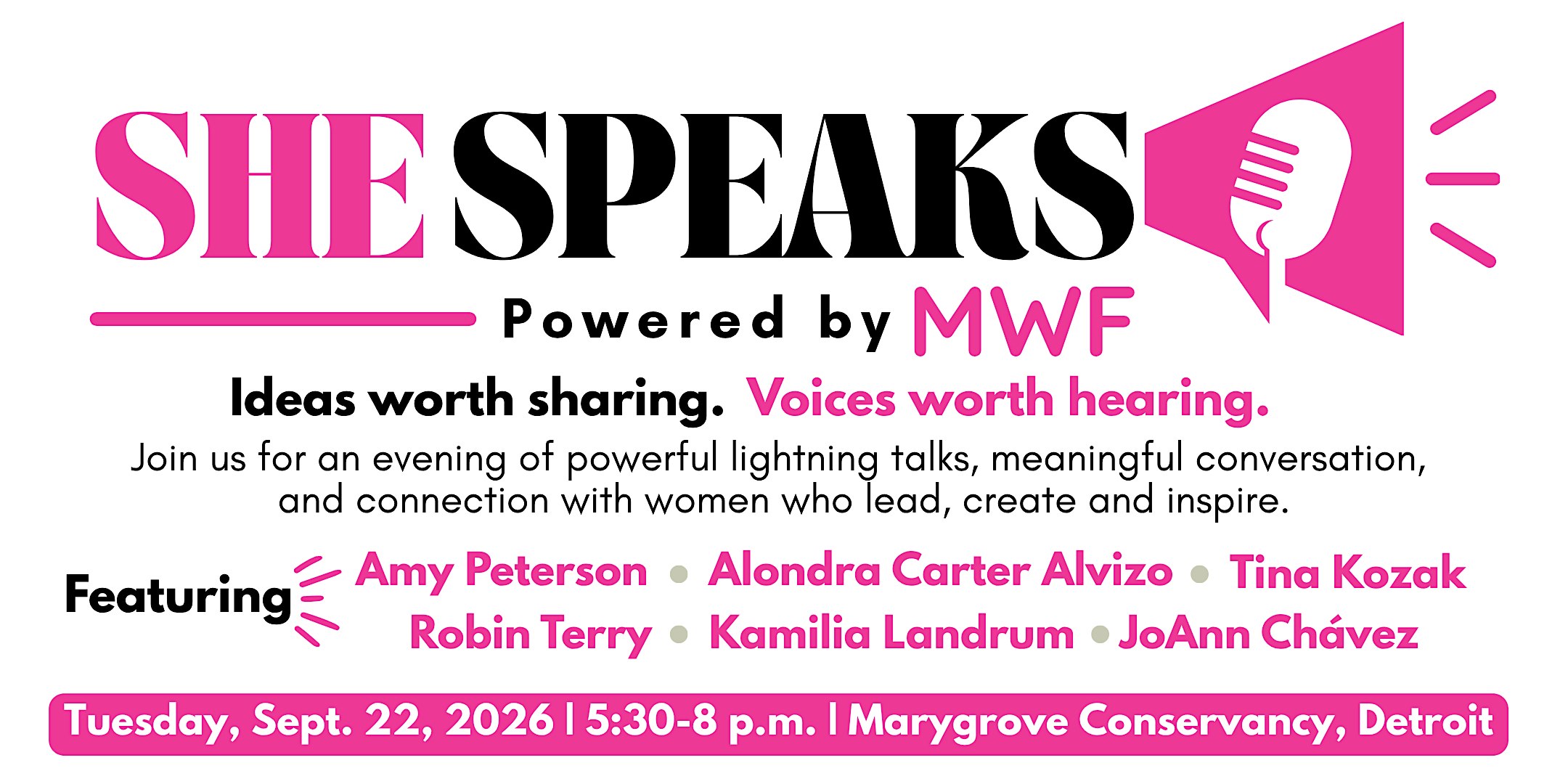 She Speaks | An MWF 40th Anniversary Event