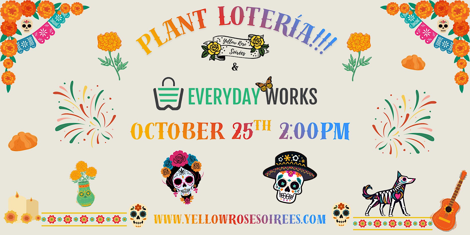 Plant Loteria meets Dia de los Muertos at Everyday Works in Dallas!