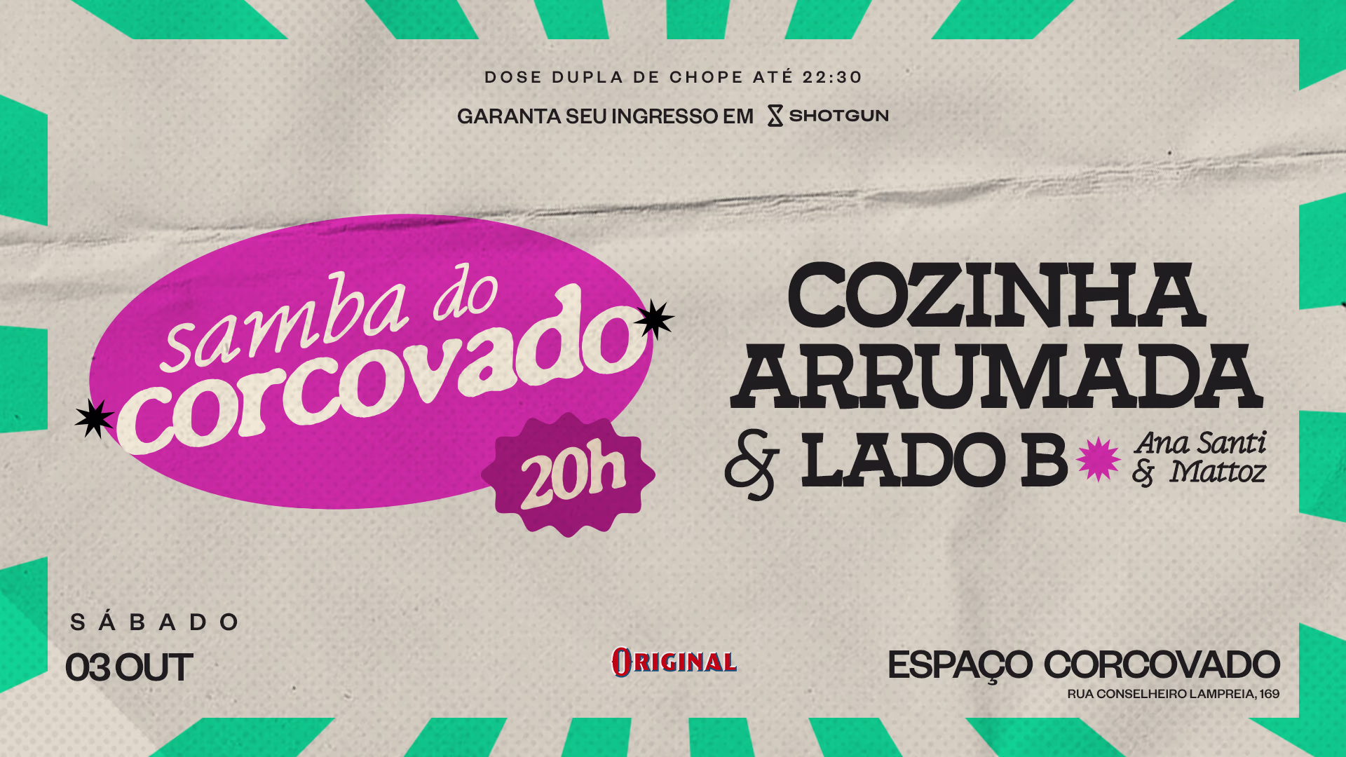 Cozinha Arrumada E Lado B No Samba Do Corcovado • 03/10