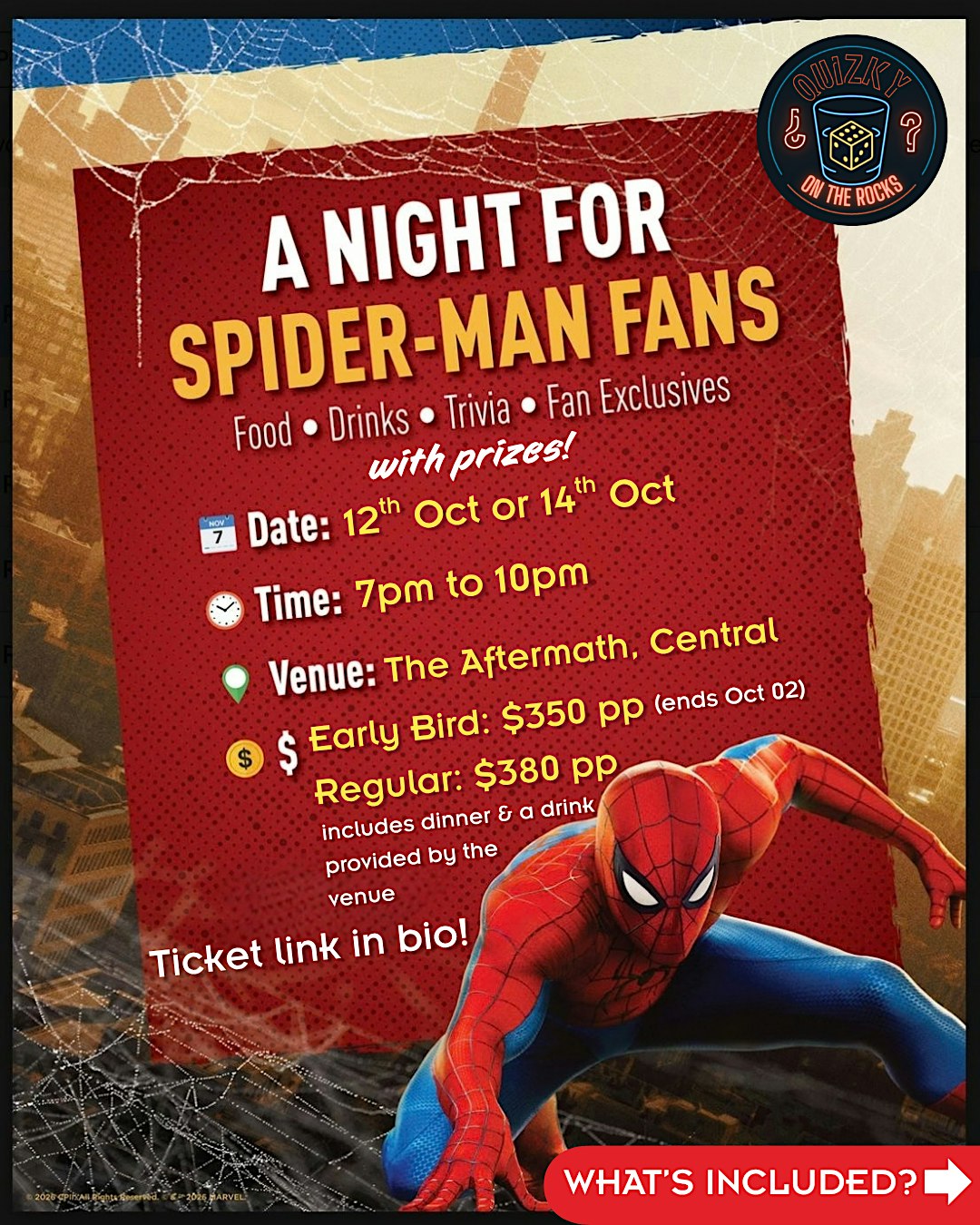 SPIDER-MAN: DINNER & TRIVIA NIGHT @ The Aftermath