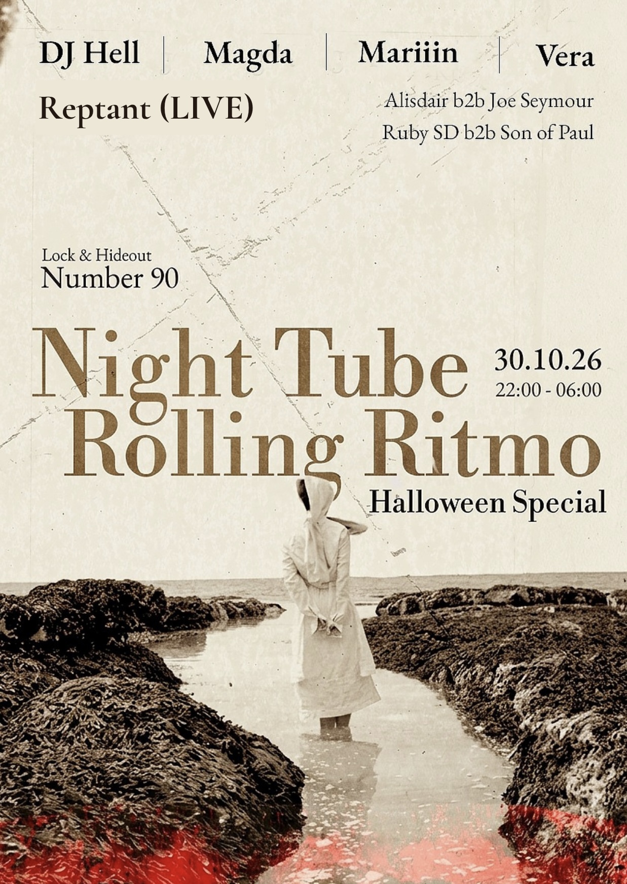 Rolling Ritmo & Night Tube Halloween: DJ Hell, Reptant (Live), Magda, Mariiin, Vera, Residents